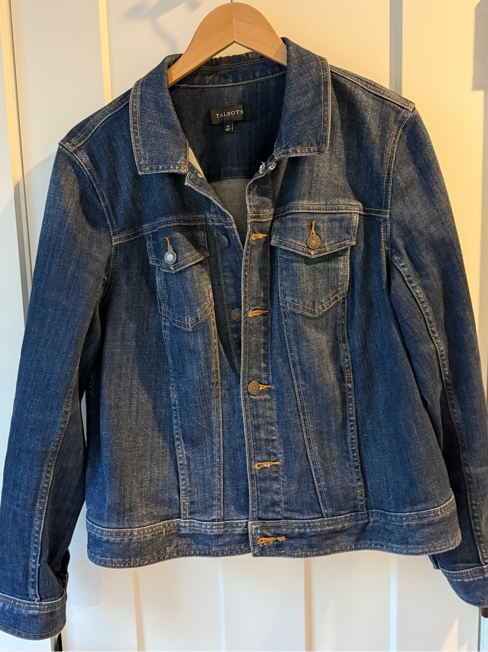 Talbots Classic Blue Denim Trucker Jacket - Picture 2 of 4